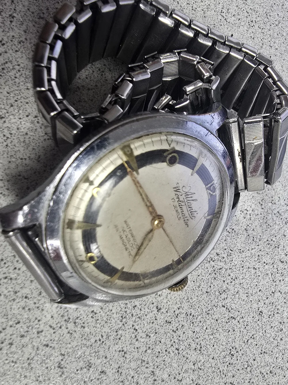 Vintage Atlantic Worldmaster 17 Jewels Swiss Made Mechanical Watch Antimagnetic